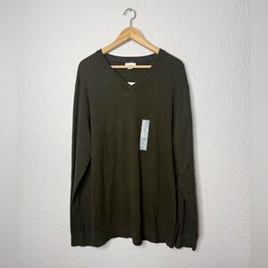 New Old Navy Men’s Green V Neck Pull Over Sweater XL